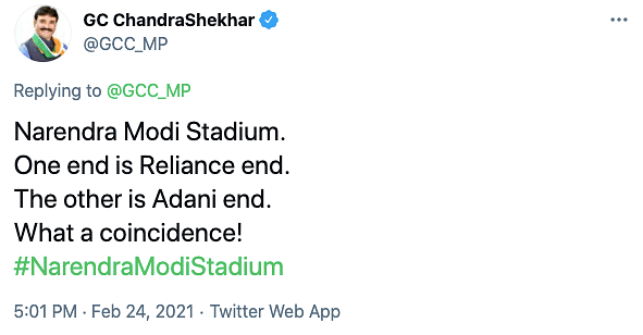 The new stadium can seat 1.32 lakh spectators making it the biggest cricket stadium in the world.