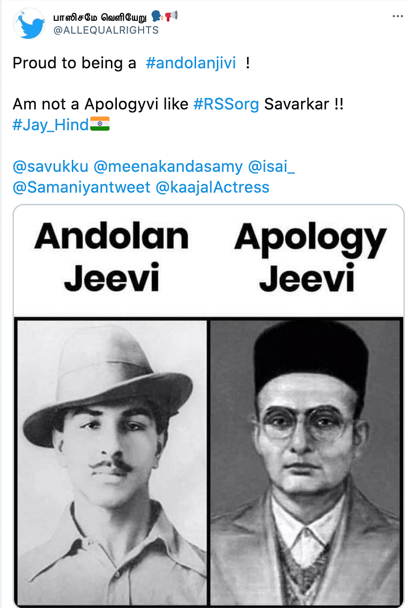 Twitter users are now changing their handles to reflect ‘andolanjeevis’ as a badge of honour. 