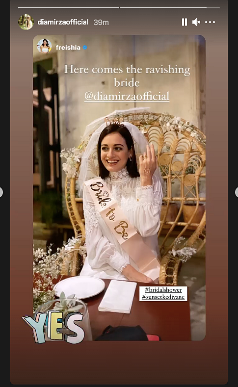 Dia Mirza Gives a Peek Into the Festivities Ahead of Her Wedding