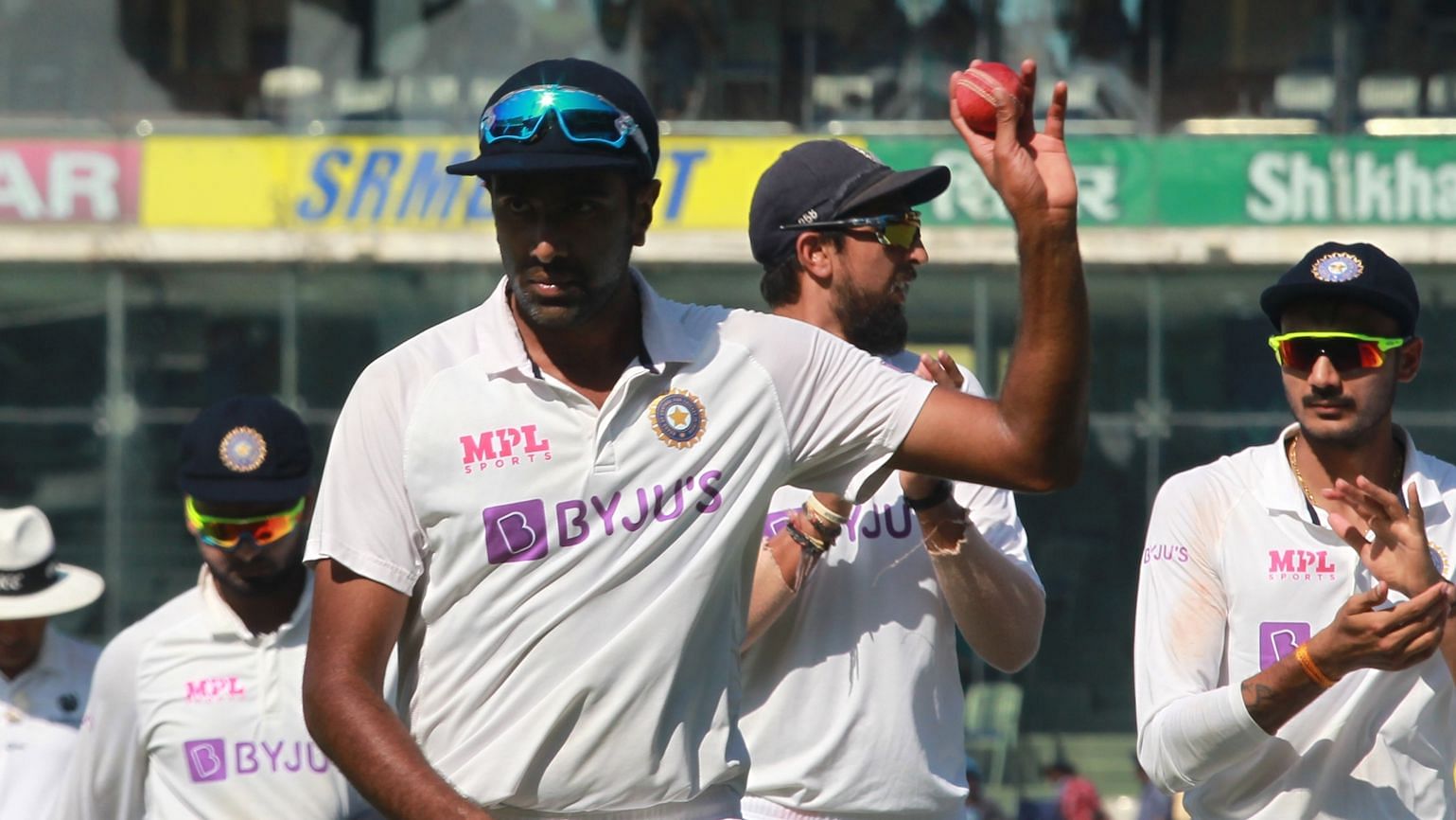 R Ashwin picked up 5 wickets for 63 runs on Day 2 of the Chennai Test.