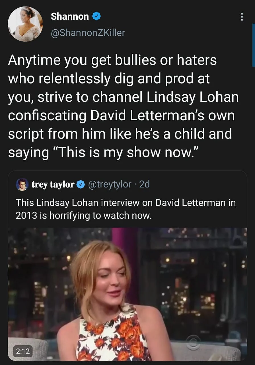 Letterman Called Out As Old Interview With Lindsay Lohan Surfaces