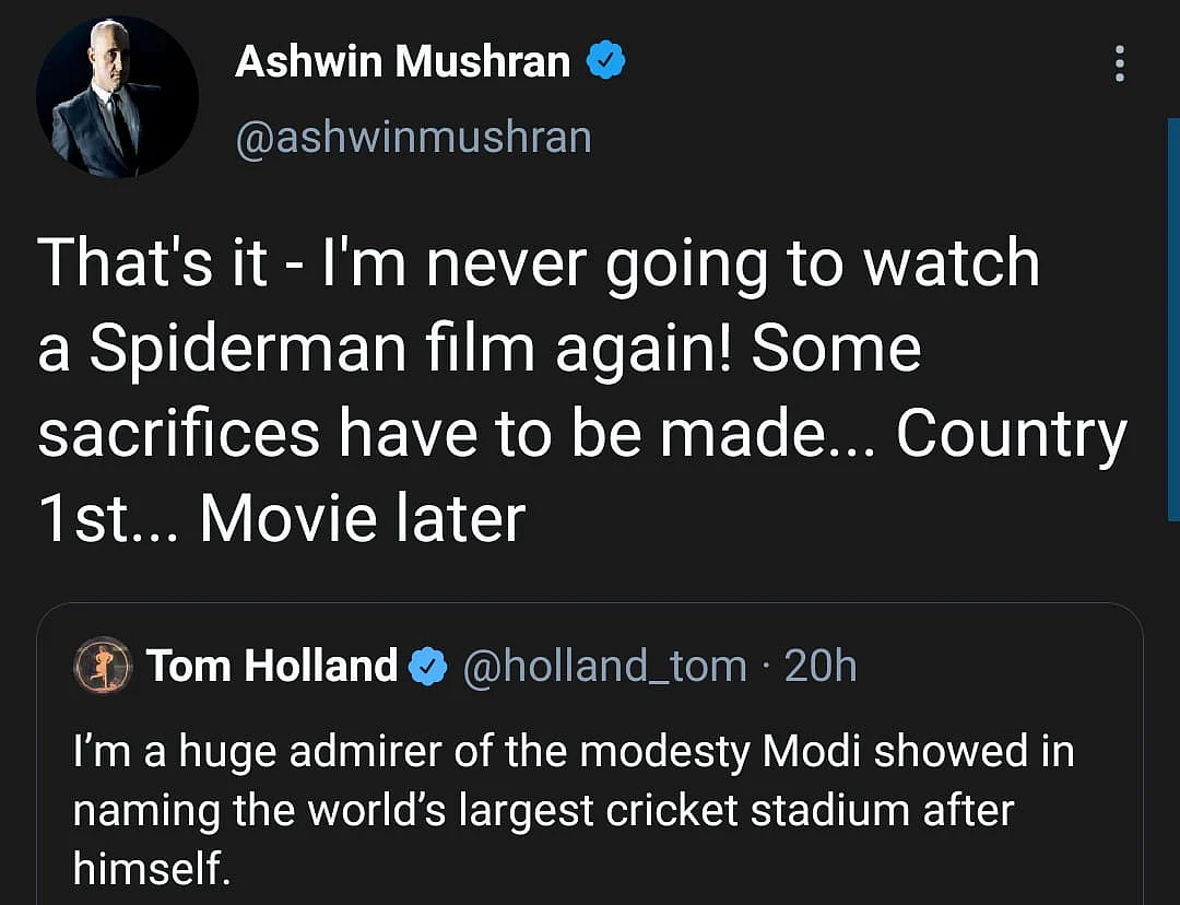 Author Tom Holland Reacts to Modi Stadium, India 'Cancels' Actor