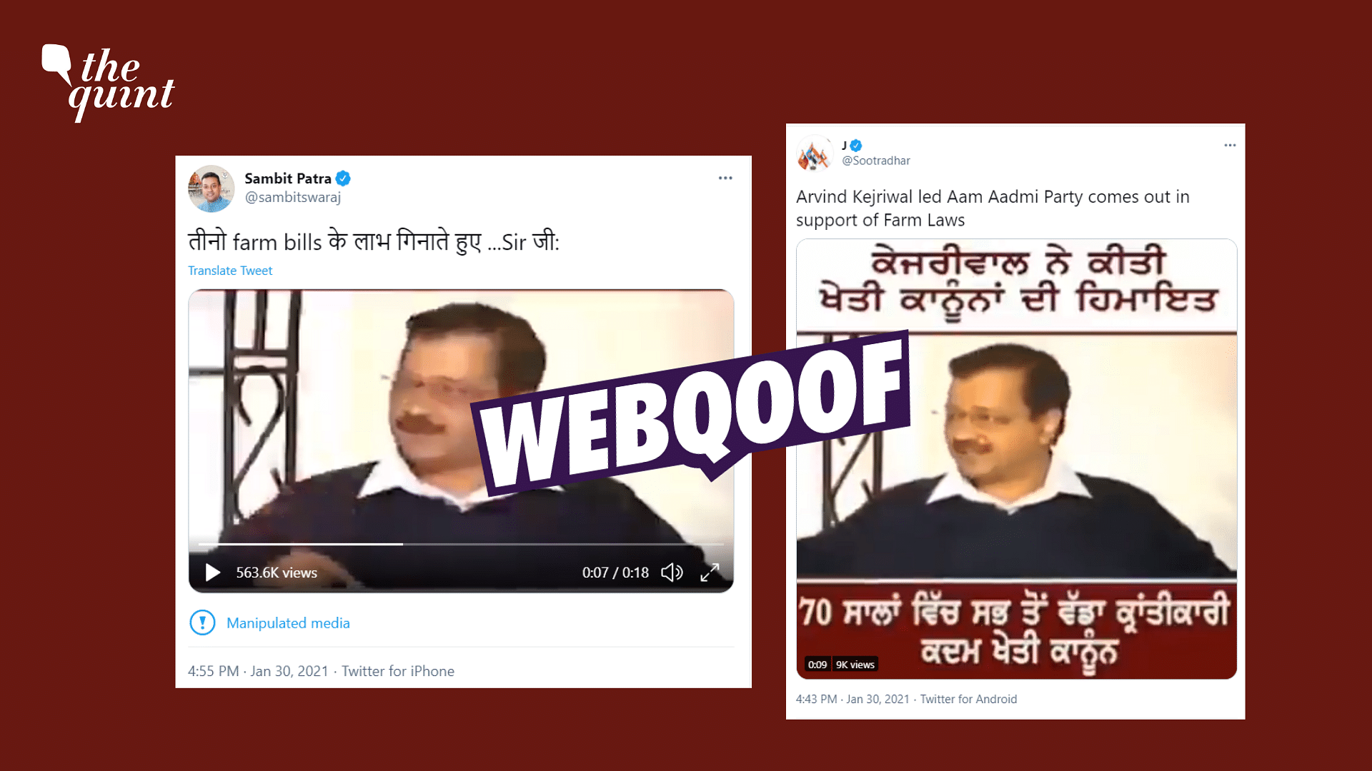 Sections of Kejriwal’s interview were cut out and edited together in the viral video.