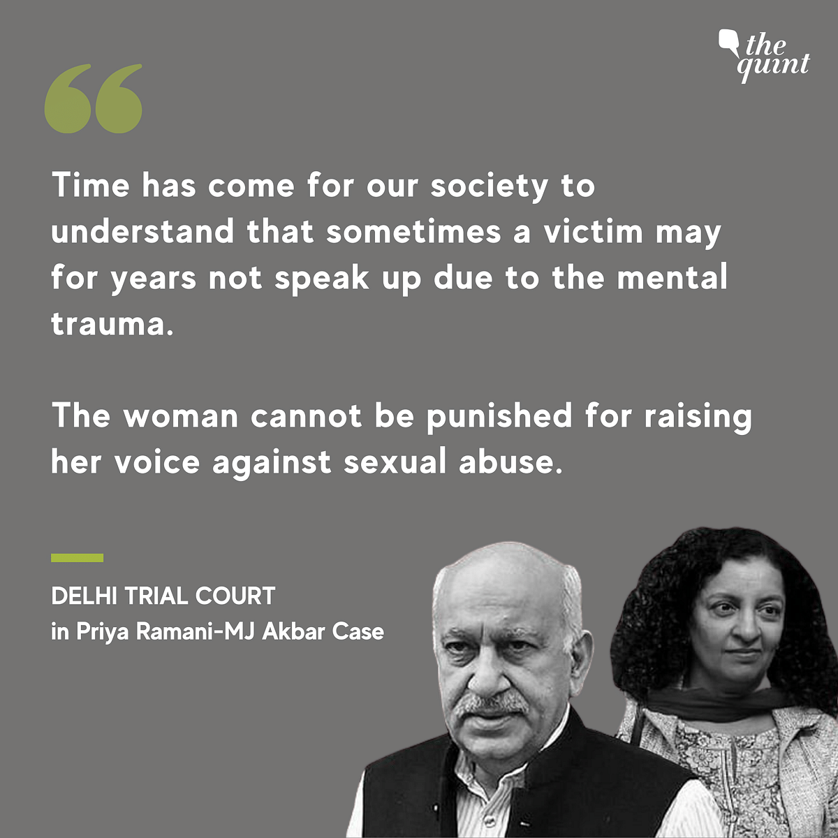 Ramani was acquitted in the defamation case by MJ Akbar over the sexual harassment allegations levelled against him.