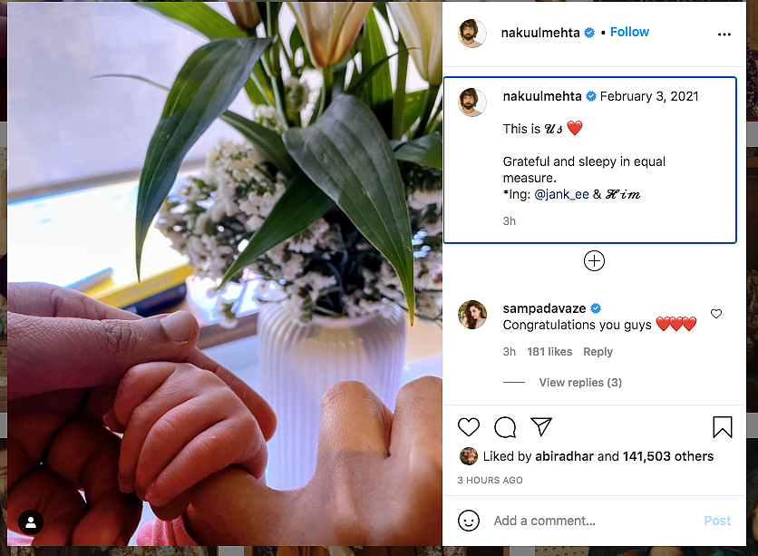 Actor Nakuul Mehta & Wife Jankee Parekh Blessed With a Boy