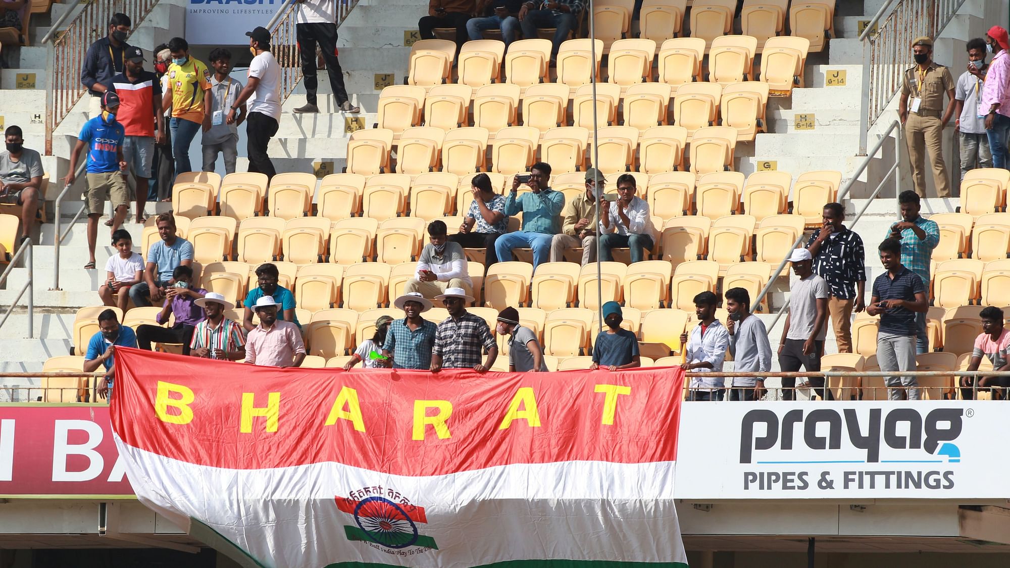 Fans return to the stadium for the first time in India for the Chennai Test against England.&nbsp;