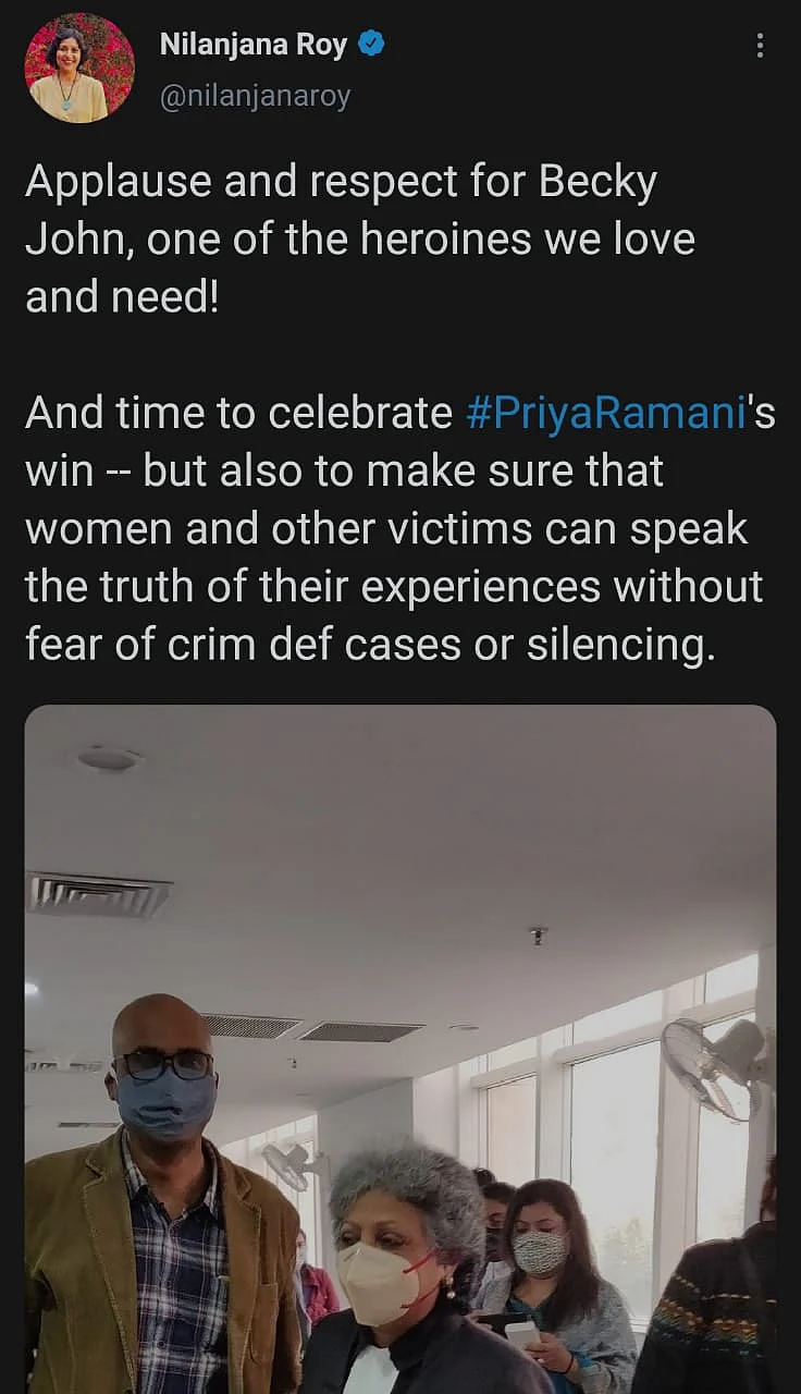 Long Live Truth & Justice: Twitter on Priya Ramani’s Acquittal