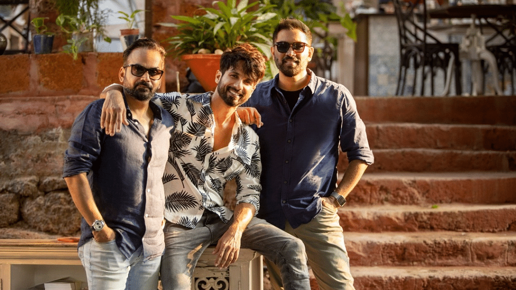 Shahid Kapoor with filmmakers Raj and DK.