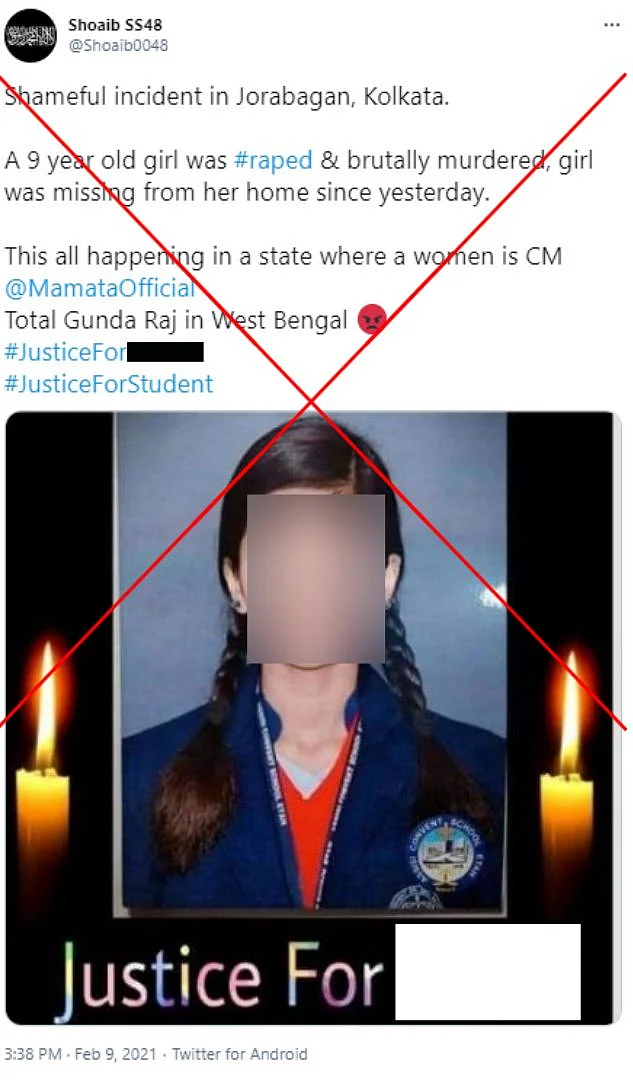 Photo of UP Minor Shared as 8-Year-Old Murder Victim in Kolkata