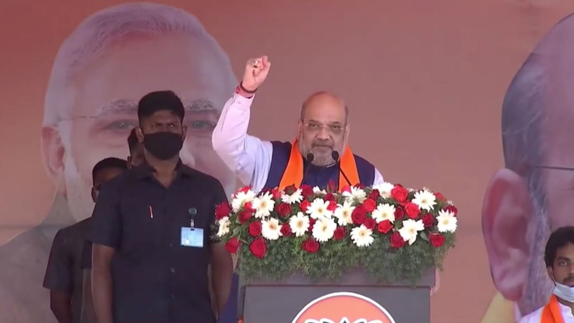 Union Minister Amit Shah in Puducherry on Sunday, 28 February.