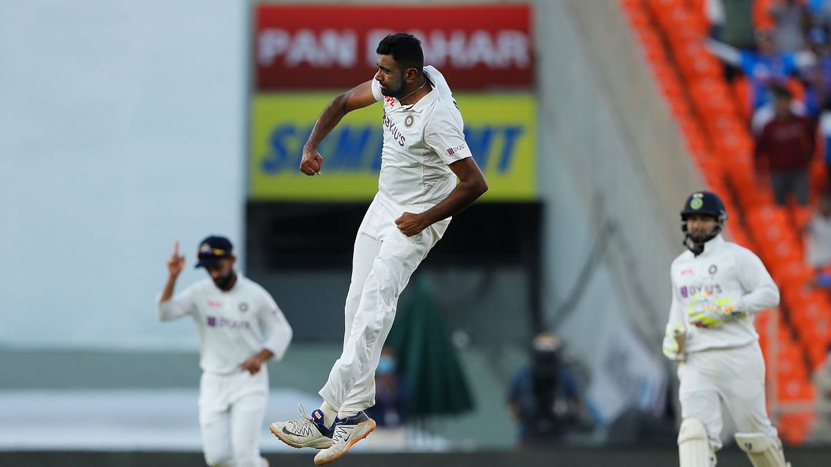 R Ashwin becomes the only Indian bowler to have claimed 30 or more wickets in a Test series twice.