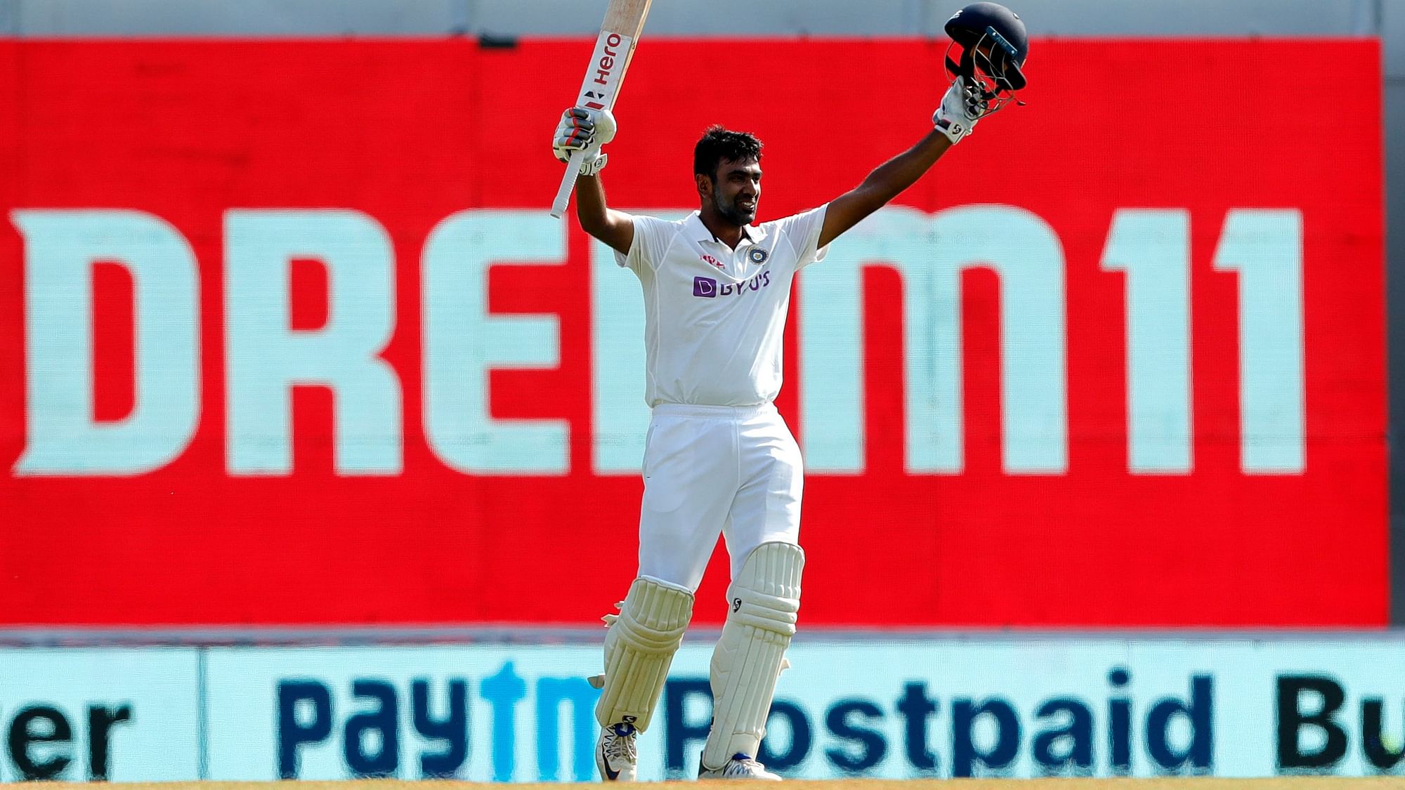 R Ashwin scored a century in the 2nd innings for India in the 2nd Chennai Test against England.