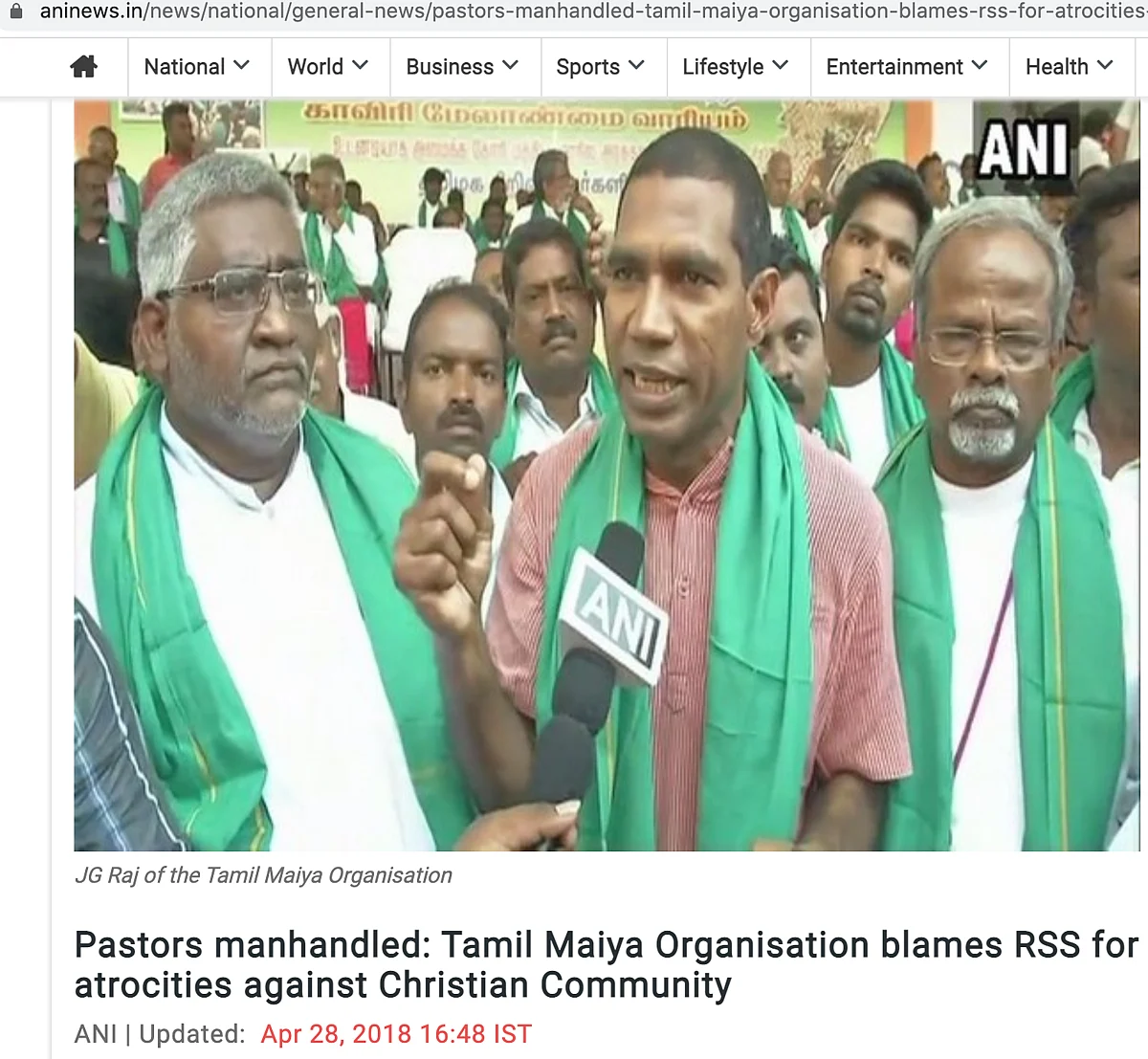 Old, Unrelated Images of Christian Cleric Viral Amid Farmers’ Stir