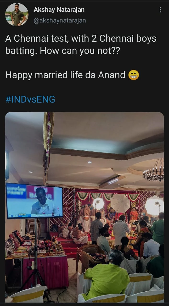 Live Screening of Cricket Match at an Indian Wedding Goes Viral