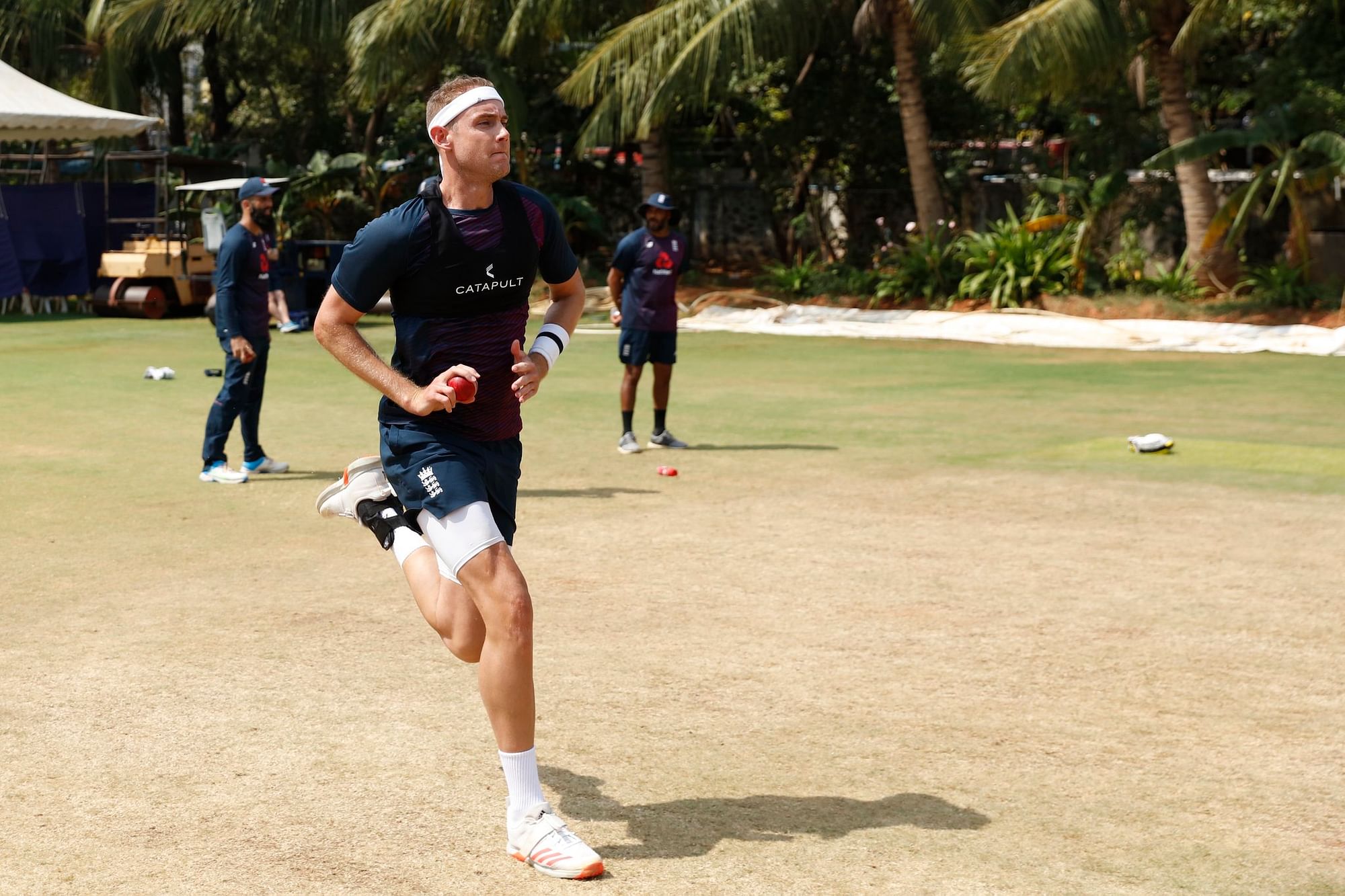 Stuart Broad during a training session in Chennai