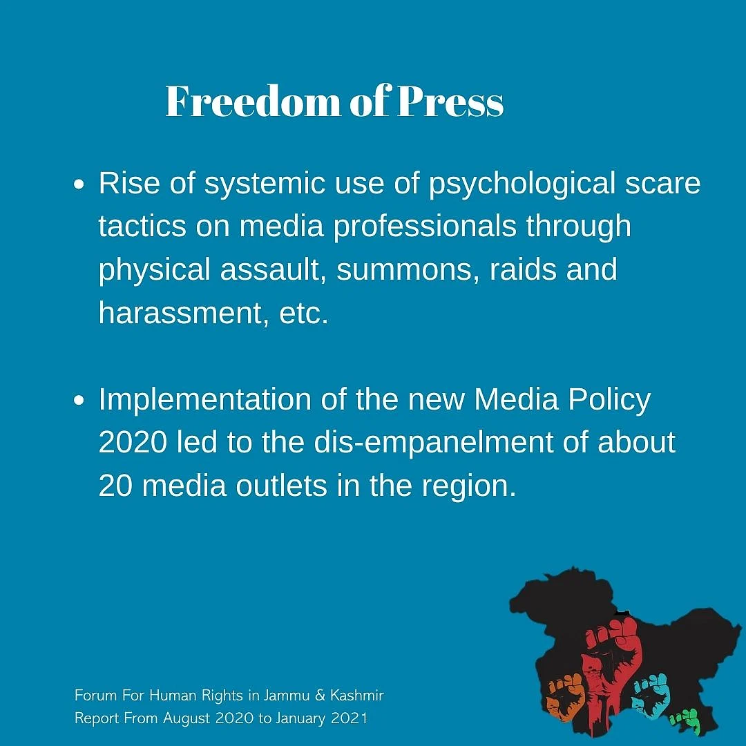 The implementation of the new media policy has led to the dis-empanelment of about 20 media outlets in the region.