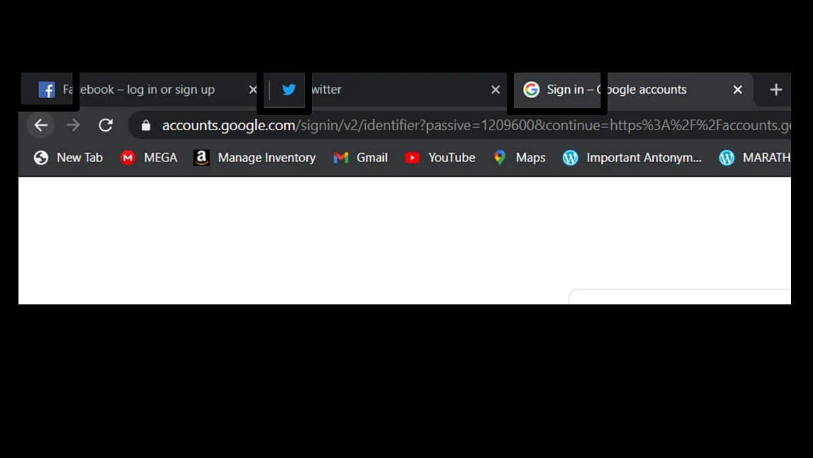 Favicons are logos for the website you opened.