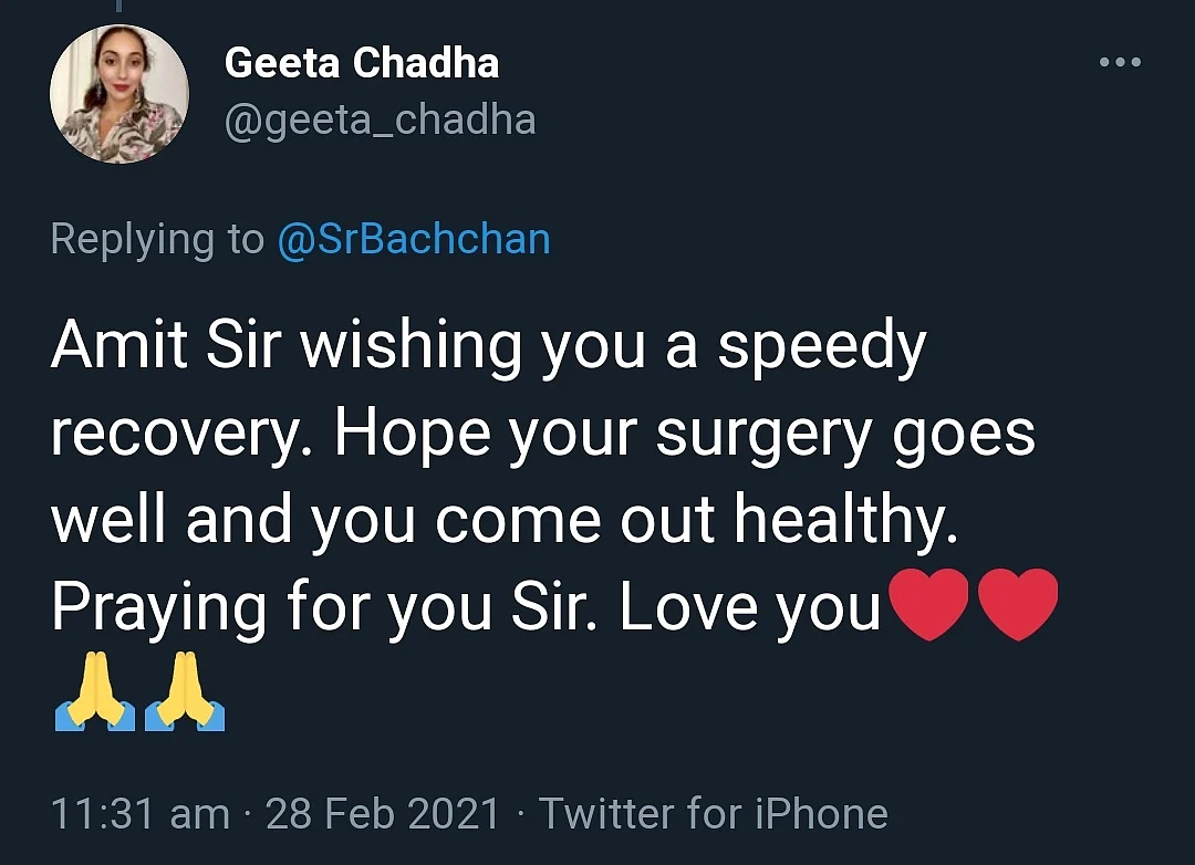 Fans Concerned After Amitabh Bachchan Talks About Surgery