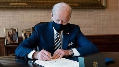 Biden said Trump can’t be trusted due to his ‘erratic behaviour’ from even before the 6 January attack on the Capitol.