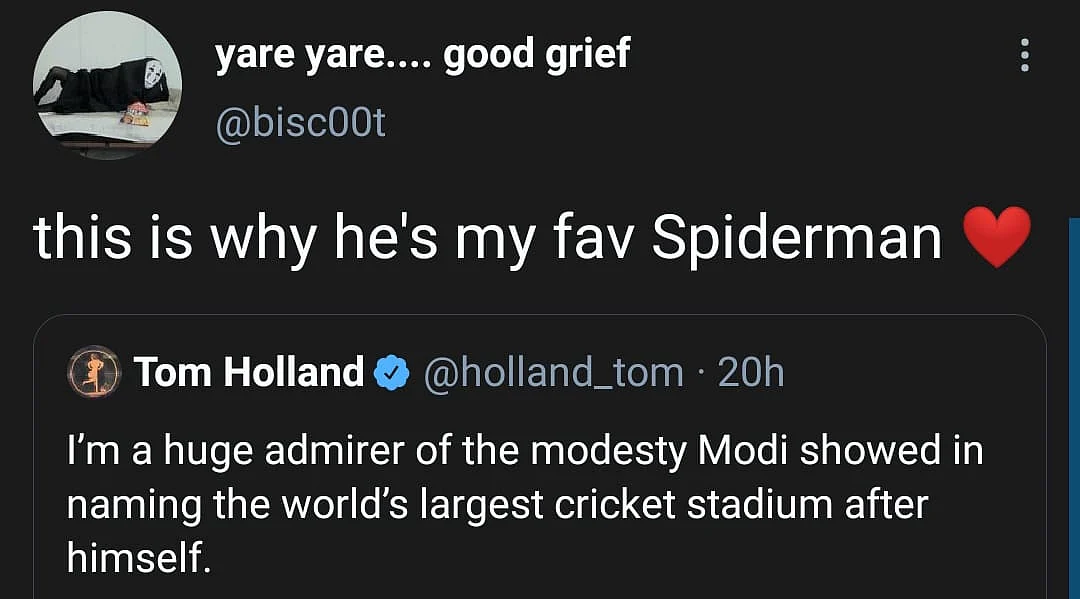 Author Tom Holland Reacts to Modi Stadium, India 'Cancels' Actor