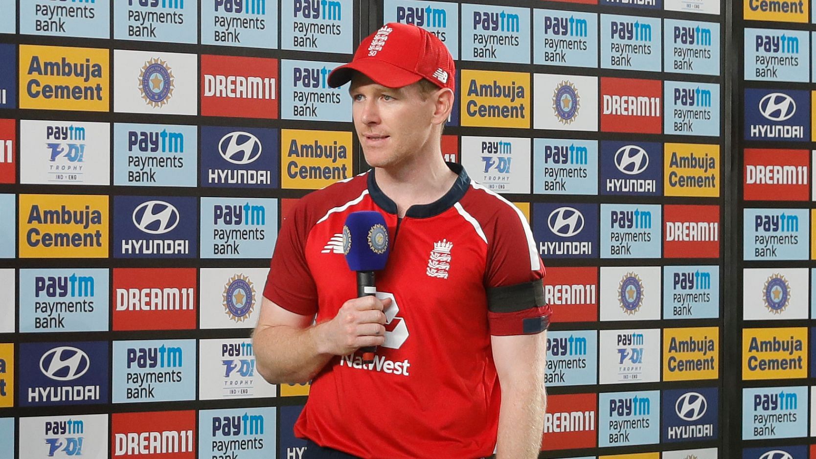 Eoin Morgan praised his team’s all-round effort after the 8 wicket victory over India on Friday.
