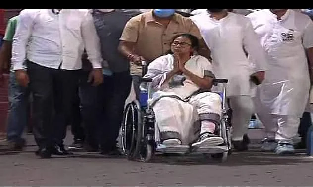 Mamata Banerjee was discharged from the SSKM Hospital in Kolkata.