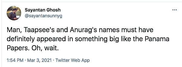 Twitter Reacts to Income Tax Raids at Taapsee, Anurag's Properties