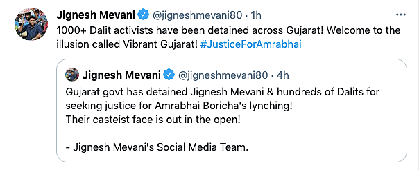 Boricha Lynching: Mevani Protests Inaction Against Cop, Detained
