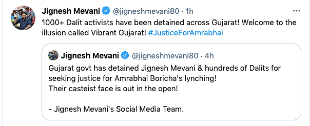 As per Mevani’s social media team, more than a thousand Dalit activists were also detained from across Gujarat.