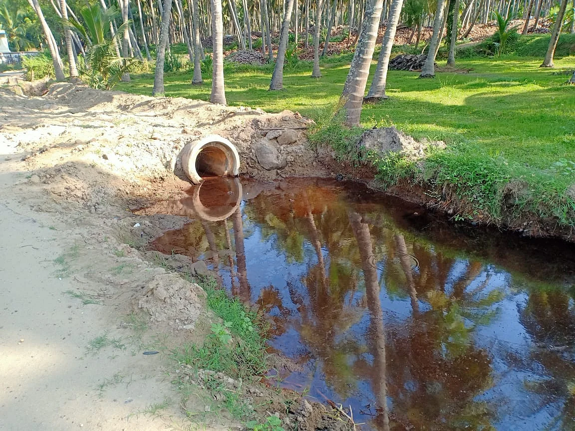 The coir pith industry does not have a proper waste disposal system in place. This has allowed harmful waste to seep into the ground. 