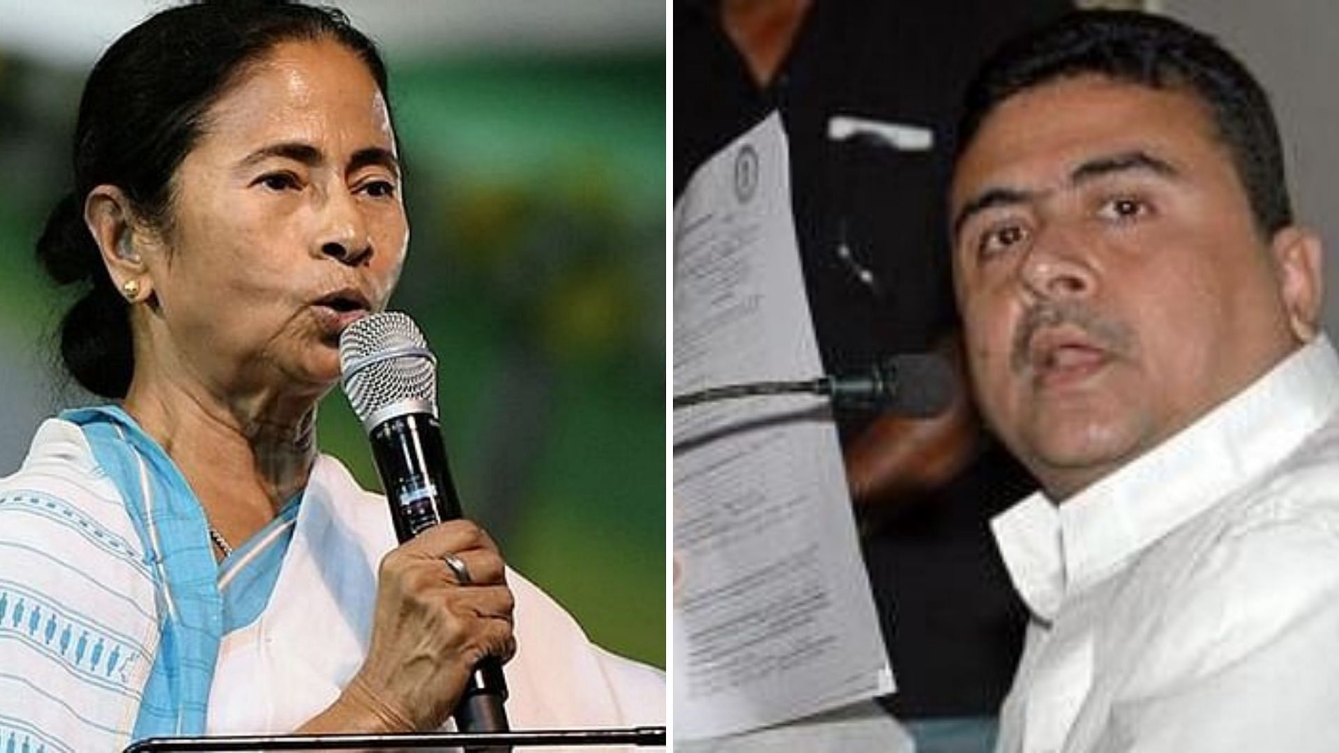 Mamata Banerjee and Suvendu Adhikari.&nbsp;