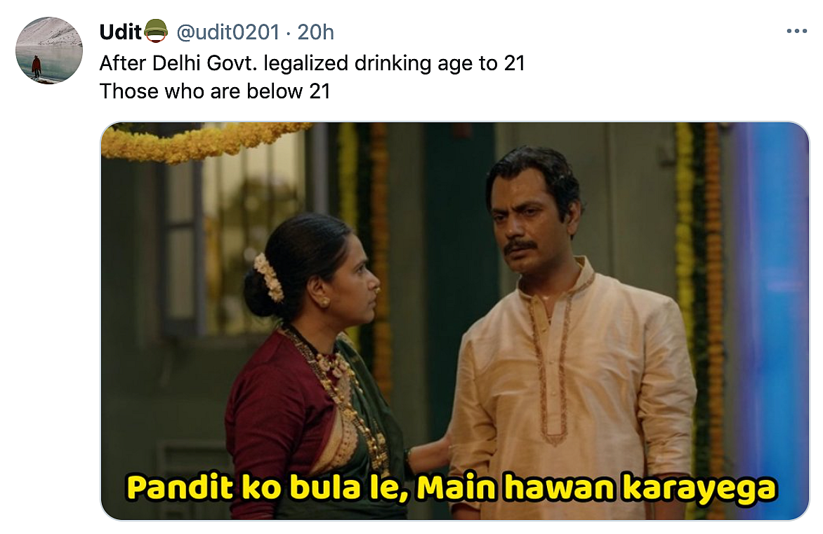 Delhi Lowering Drinking Age to 21 Sparks a Meme Fest