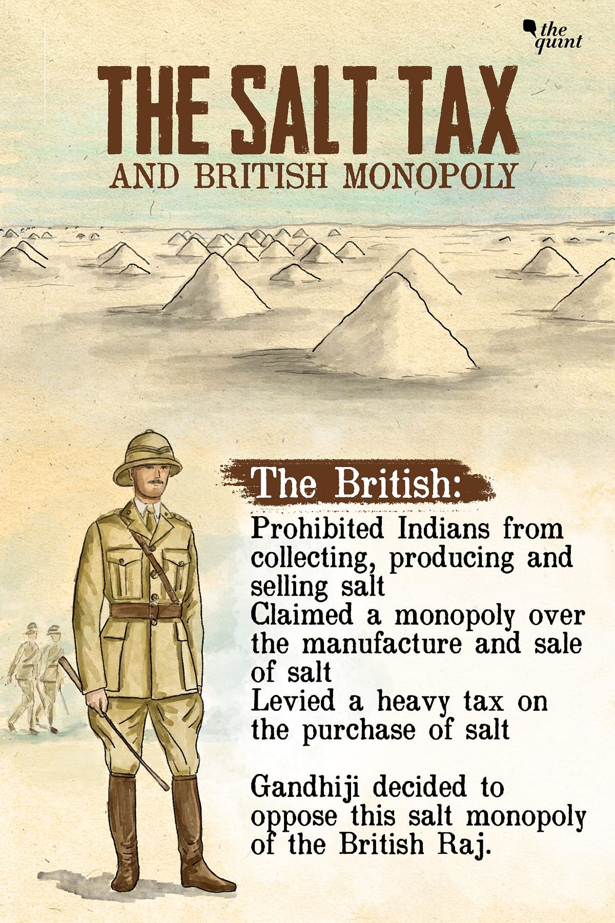 In March 1930, Gandhi led a historic Dandi March against the British govt’s unfair Salt Tax & shook its foundation.