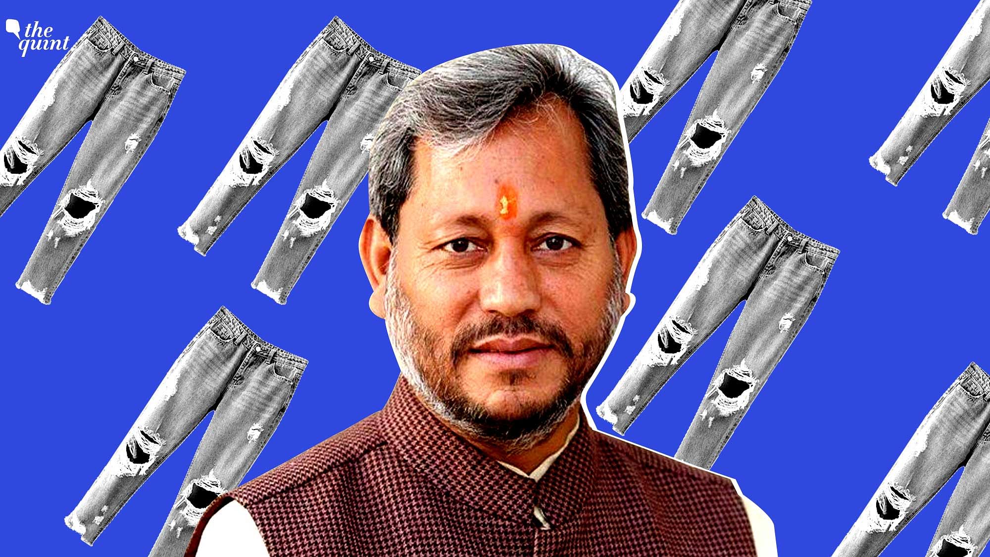 Uttarakhand CM Tirath Singh Rawat said women wearing ripped jeans ‘cannot raise kids well.’
