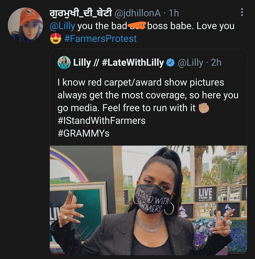 Lilly Singh shared her photo from the Grammys Red Carpet, and it has gone viral now. 