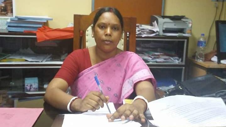 Sarala Murmu who was declared a candidate for the Trinamool Congress from Malda’s Habibpur constituency.