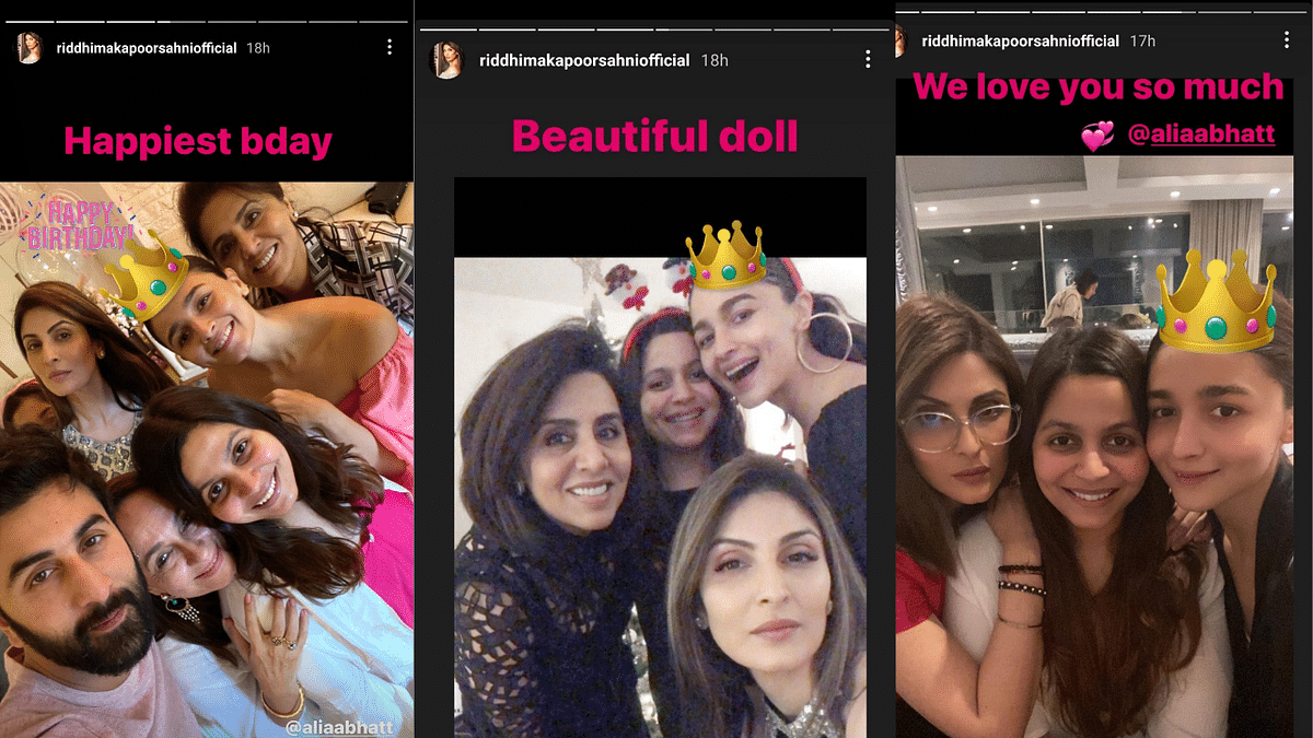 Riddhima Kapoor Sahni shared pictures with Alia and their mothers Neetu Singh and Soni Razdan