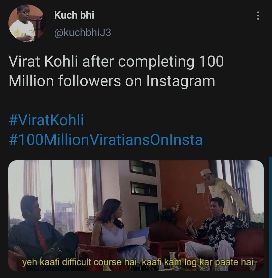 Virat Kohli has become the first Asian to reach this milestone on Instagram.
