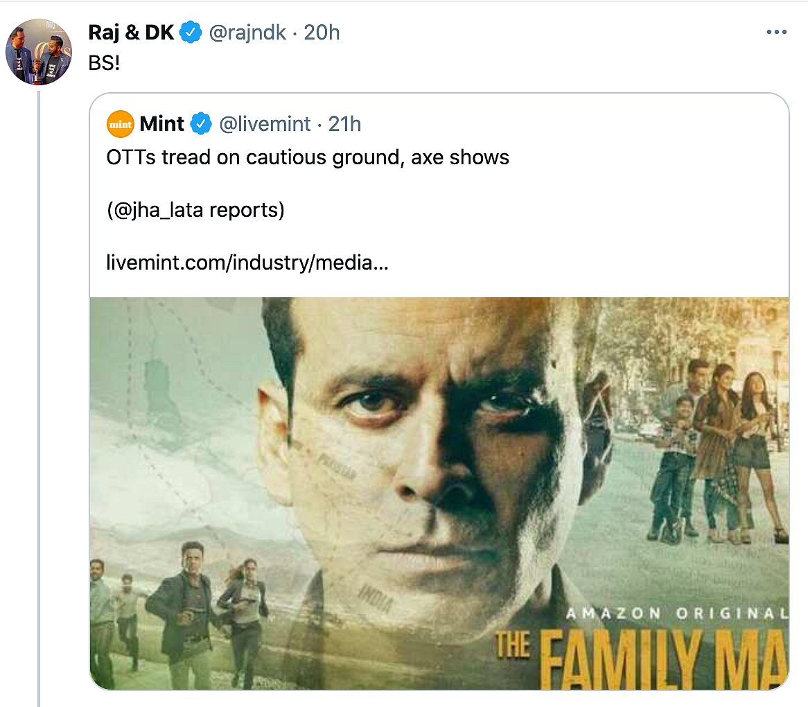 <p>Raj and DK directors of 'The Family Man' rubbishes rumours.</p>