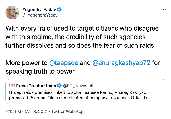 Twitter Reacts to Income Tax Raids at Taapsee, Anurag's Properties