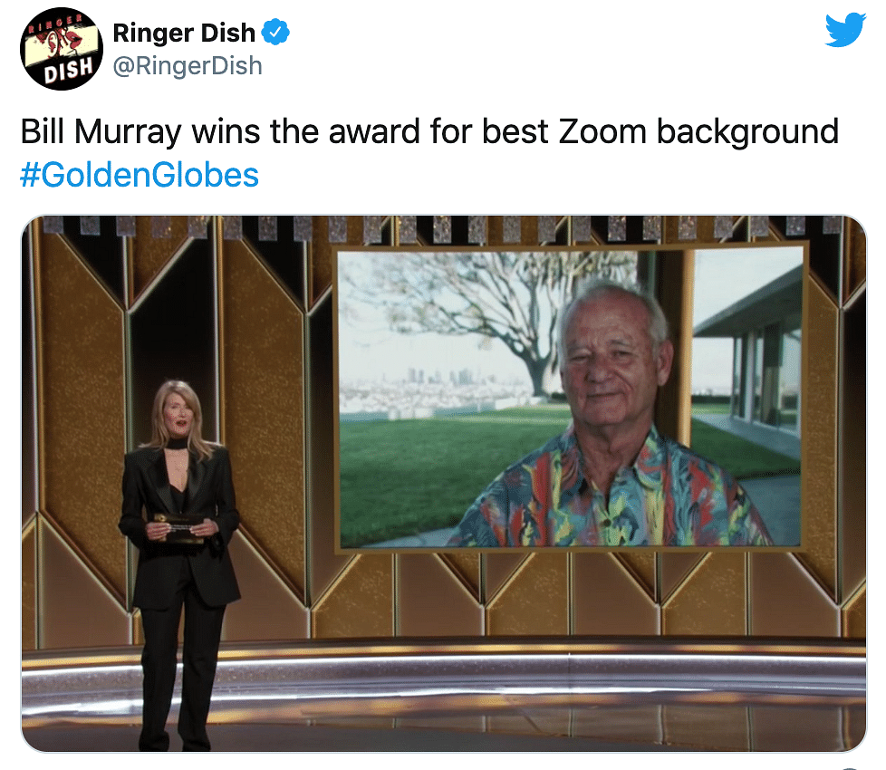 Tech goof ups, funny backgrounds and reactions...sums up the virtual 2021 Golden Globes.