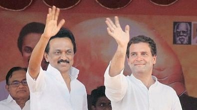DMK President MK. Stalin and Congress President Rahul Gandhi.&nbsp;