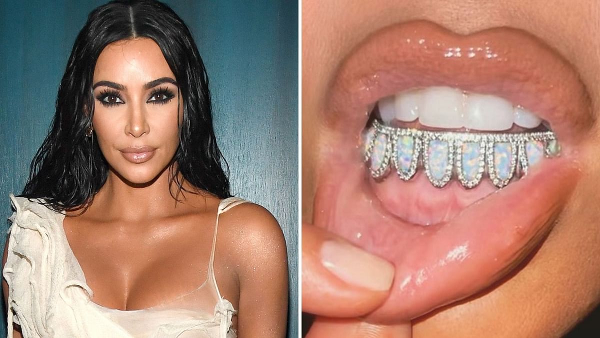 Kim Kardashian Got an Opal Grill for Her Teeth & We Don't Know Why
