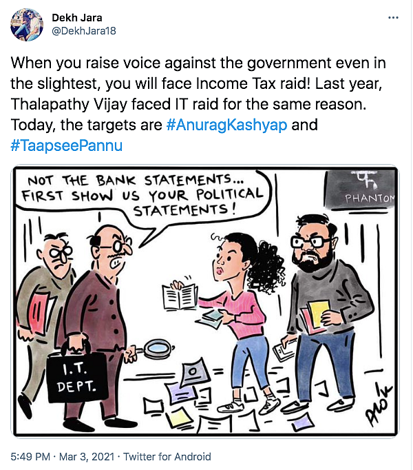 Twitter Reacts to Income Tax Raids at Taapsee, Anurag's Properties