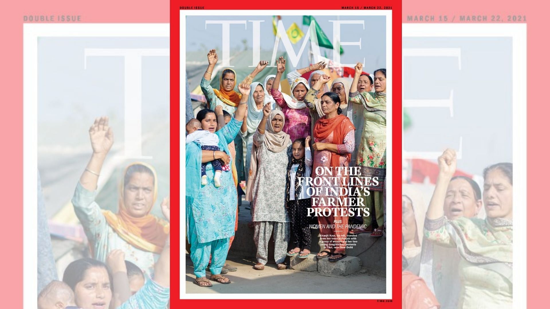 The cover photo titled ‘On the Frontlines of India’s Farmer Protest’ captures a group of 20 women at Tikri border on the outskirts of Delhi.