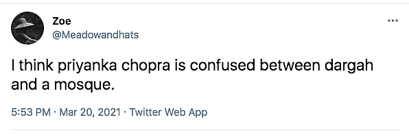 Twitter Questions Priyanka About 'Aware of Islam' Remark to Oprah