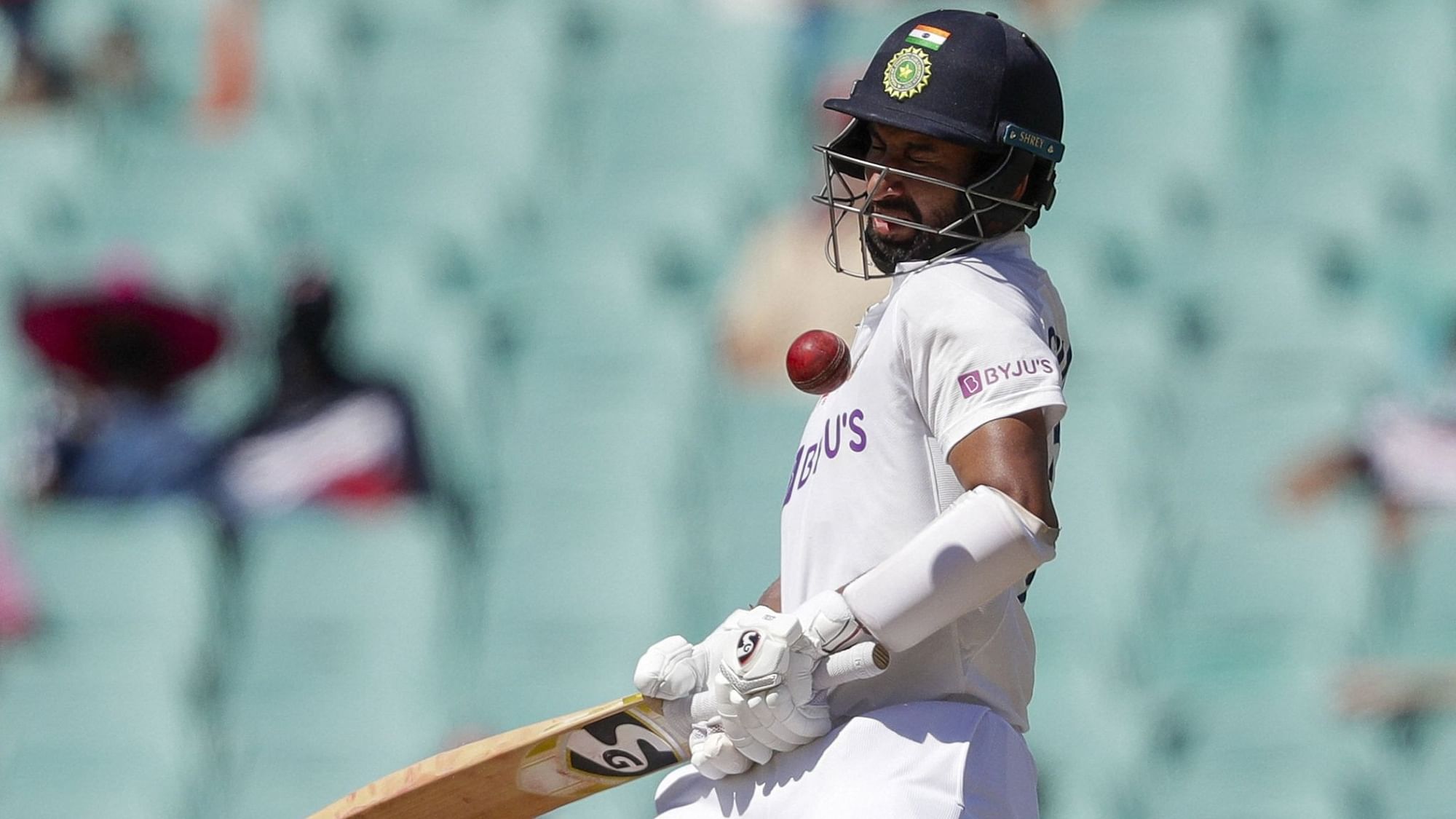 Cheteshwar Pujara waits his turn to bat at MCG against Australia during 2018/19 tour.&nbsp;