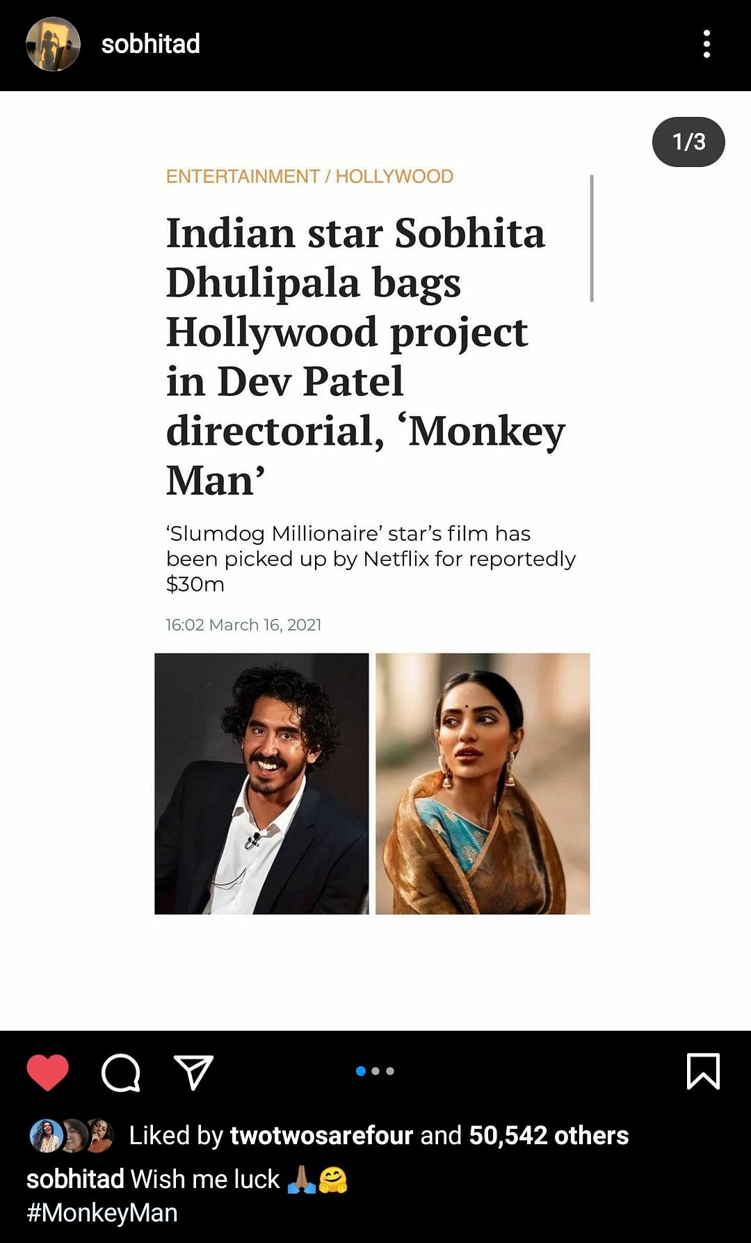 ‘Monkey Man’ is actor Dev Patel’s directorial debut and stars him as the lead