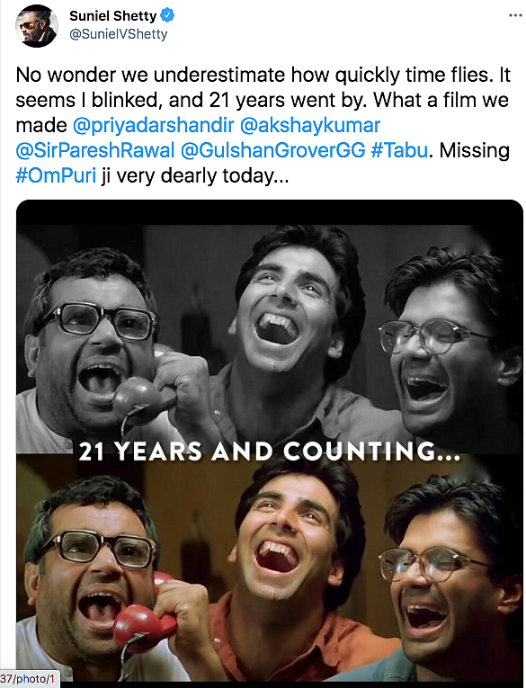 Suniel, Akshay Get Nostalgic as 'Hera Pheri' Clocks 21 Years