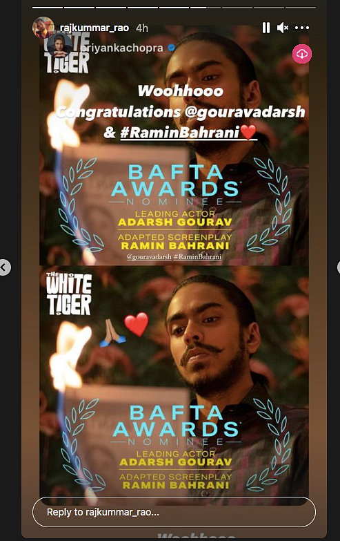 Priyanka, Adarsh React to 'The White Tiger's' BAFTA Nominations